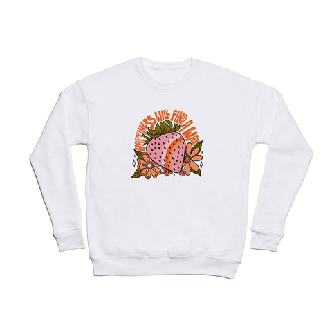 Doodle By Meg Happiness Will Find A Way Crewneck Sweatshirt