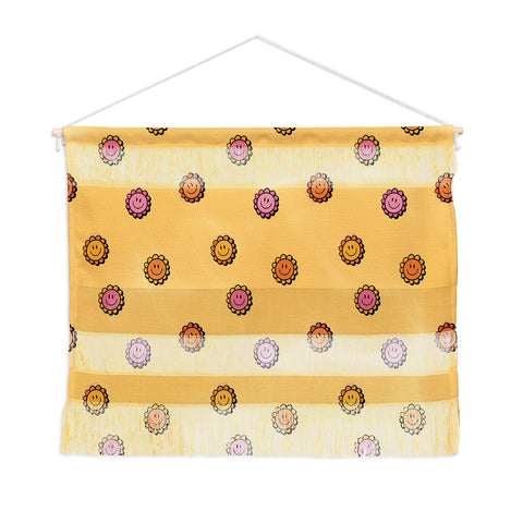 Doodle By Meg Happy Flower Print in Yellow Wall Hanging Landscape