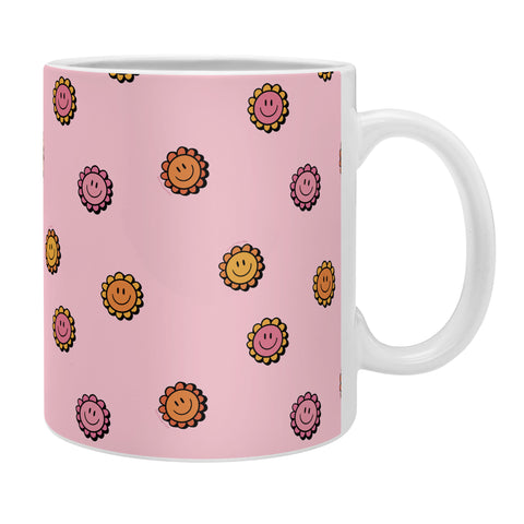 Doodle By Meg Happy Flowers in Pink Print Coffee Mug