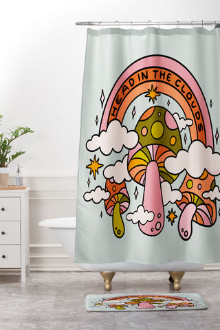 Doodle By Meg Head In The Clouds 2 Shower Curtain And Mat
