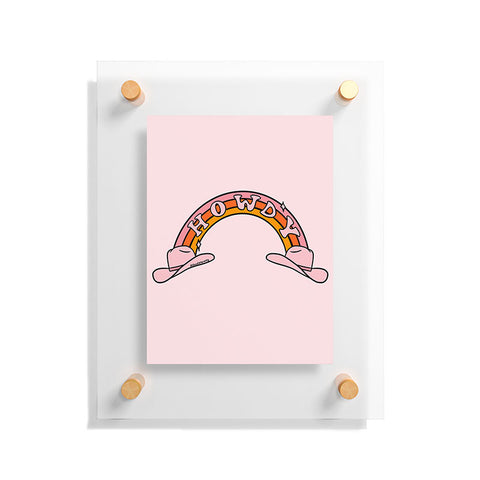 Doodle By Meg Howdy Rainbow Floating Acrylic Print