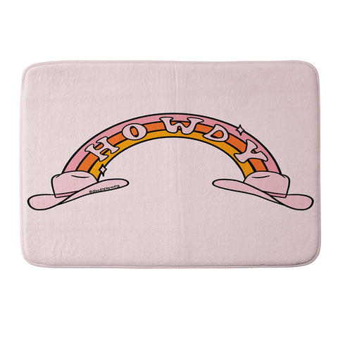 Doodle By Meg Howdy Rainbow Memory Foam Bath Mat