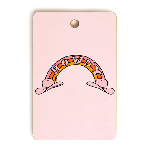 Doodle By Meg Howdy Rainbow Cutting Board Rectangle