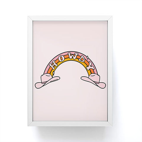 Doodle By Meg Howdy Rainbow Framed Mini Art Print