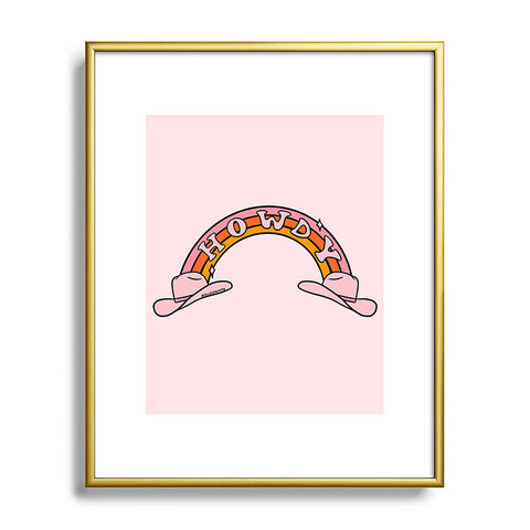 Doodle By Meg Howdy Rainbow Metal Framed Art Print