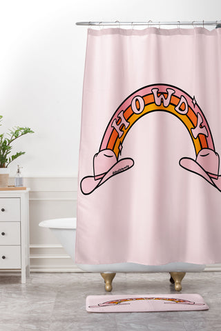 Doodle By Meg Howdy Rainbow Shower Curtain And Mat