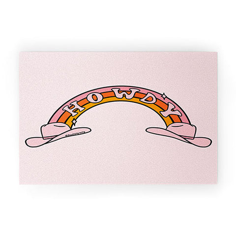 Doodle By Meg Howdy Rainbow Welcome Mat