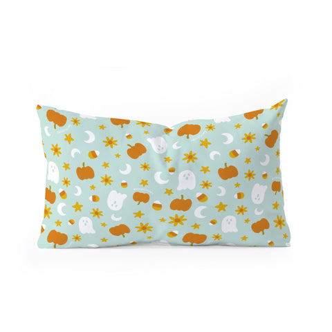 Doodle By Meg Is It Fall Yet in Blue Oblong Throw Pillow