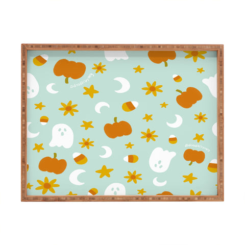 Doodle By Meg Is It Fall Yet in Blue Rectangular Tray