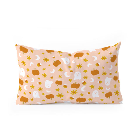 Doodle By Meg Is It Fall Yet in Peach Oblong Throw Pillow