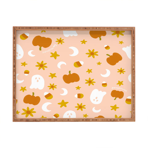 Doodle By Meg Is It Fall Yet in Peach Rectangular Tray