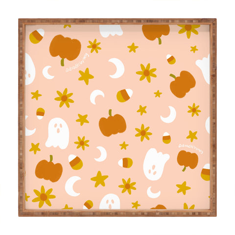 Doodle By Meg Is It Fall Yet in Peach Square Tray