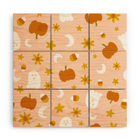 Doodle By Meg Is It Fall Yet in Peach Wood Wall Mural