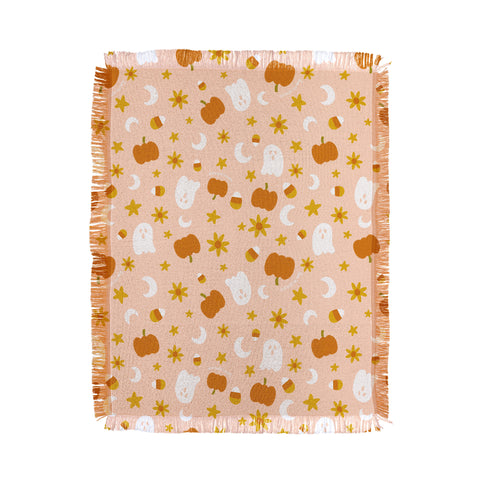 Doodle By Meg Is It Fall Yet in Peach Throw Blanket