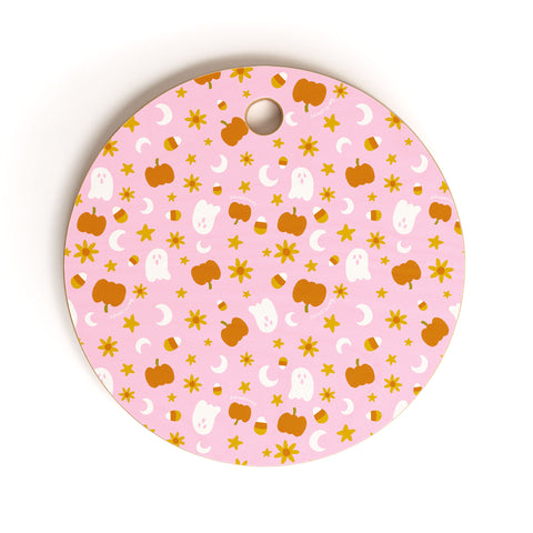 Doodle By Meg Is It Fall Yet in Pink Cutting Board Round