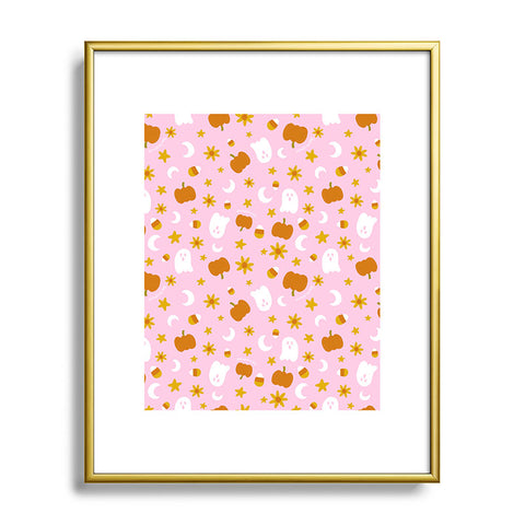 Doodle By Meg Is It Fall Yet in Pink Metal Framed Art Print