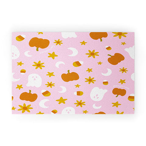 Doodle By Meg Is It Fall Yet in Pink Welcome Mat