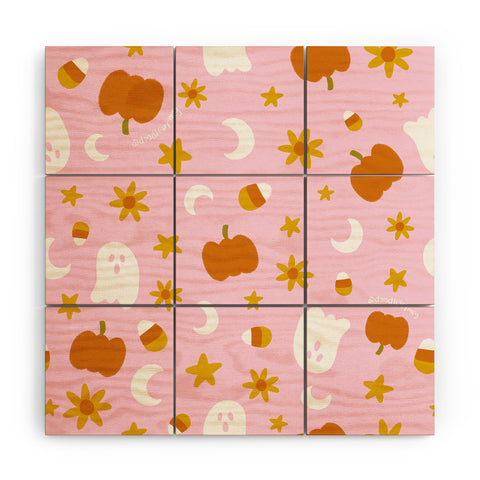 Doodle By Meg Is It Fall Yet in Pink Wood Wall Mural