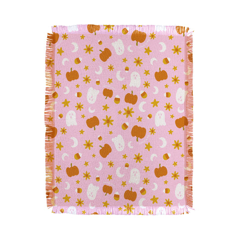 Doodle By Meg Is It Fall Yet in Pink Throw Blanket