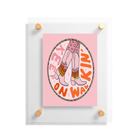 Doodle By Meg Keep On Walkin Floating Acrylic Print