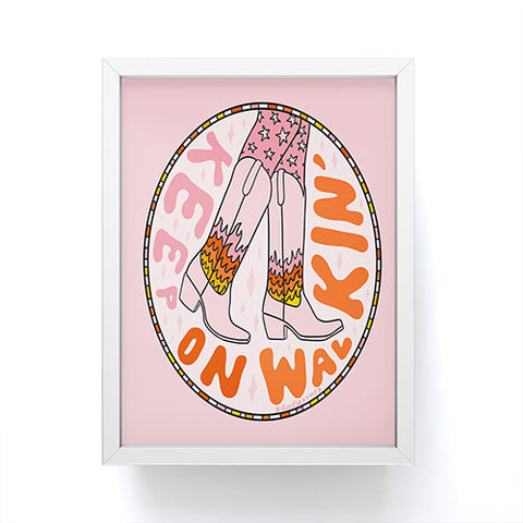 Doodle By Meg Keep On Walkin Framed Mini Art Print