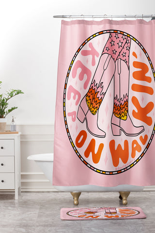 Doodle By Meg Keep On Walkin Shower Curtain And Mat