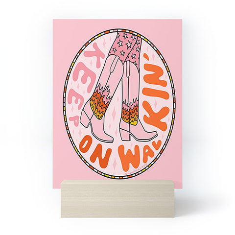 Doodle By Meg Keep On Walkin Mini Art Print