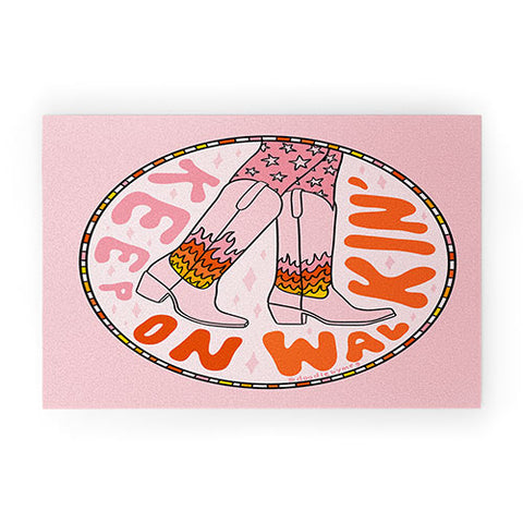 Doodle By Meg Keep On Walkin Welcome Mat