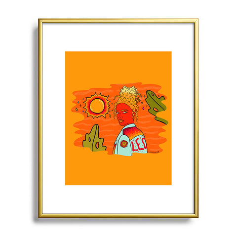 Doodle By Meg Leo Babe Metal Framed Art Print