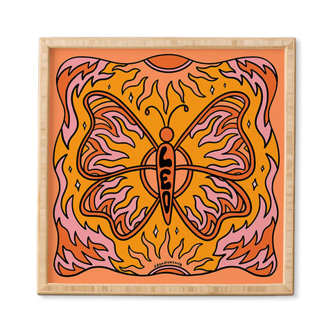 Doodle By Meg Leo Butterfly Framed Wall Art