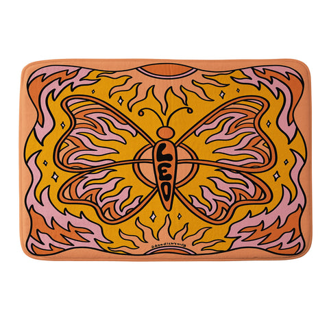 Doodle By Meg Leo Butterfly Memory Foam Bath Mat