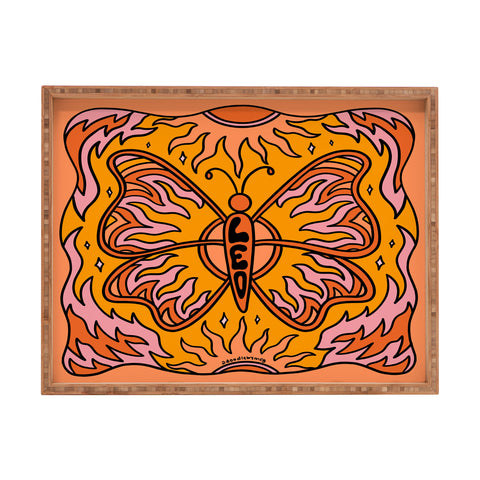 Doodle By Meg Leo Butterfly Rectangular Tray