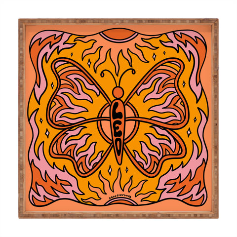 Doodle By Meg Leo Butterfly Square Tray