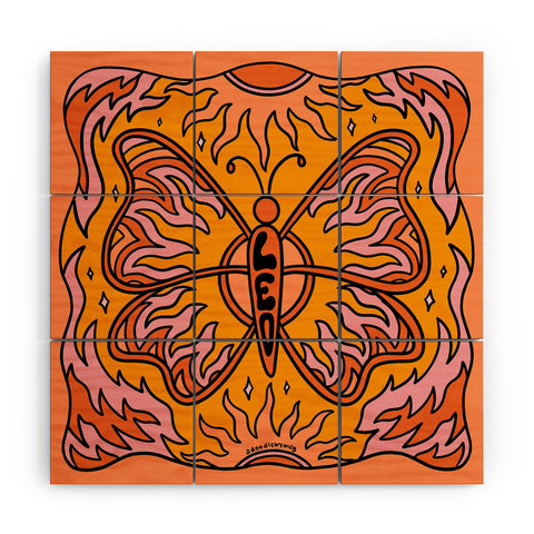 Doodle By Meg Leo Butterfly Wood Wall Mural