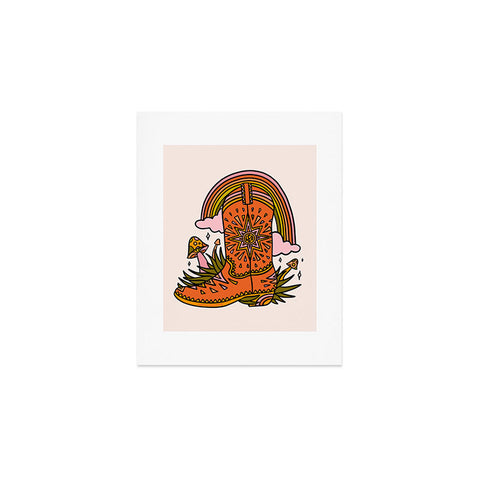 Doodle By Meg Leo Cowboy Boot Art Print