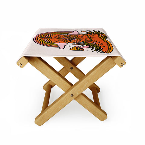 Doodle By Meg Leo Cowboy Boot Folding Stool