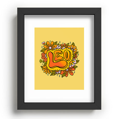 Doodle By Meg Leo Flowers Recessed Framing Rectangle