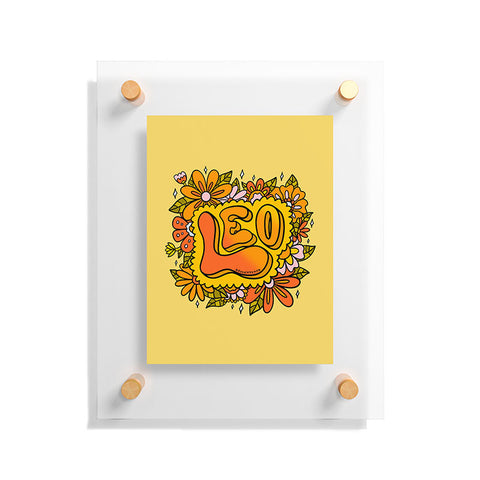 Doodle By Meg Leo Flowers Floating Acrylic Print