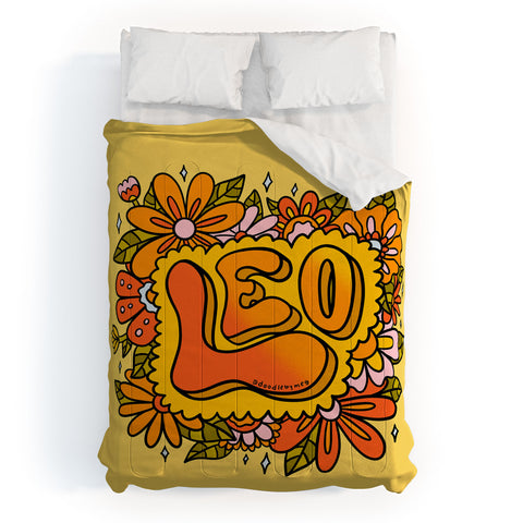 Doodle By Meg Leo Flowers Comforter