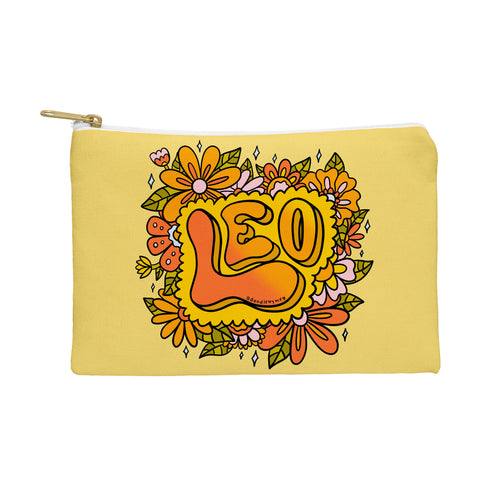 Doodle By Meg Leo Flowers Pouch