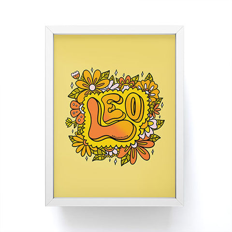 Doodle By Meg Leo Flowers Framed Mini Art Print