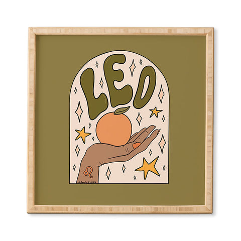 Doodle By Meg Leo Grapefruit Framed Wall Art