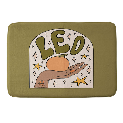 Doodle By Meg Leo Grapefruit Memory Foam Bath Mat