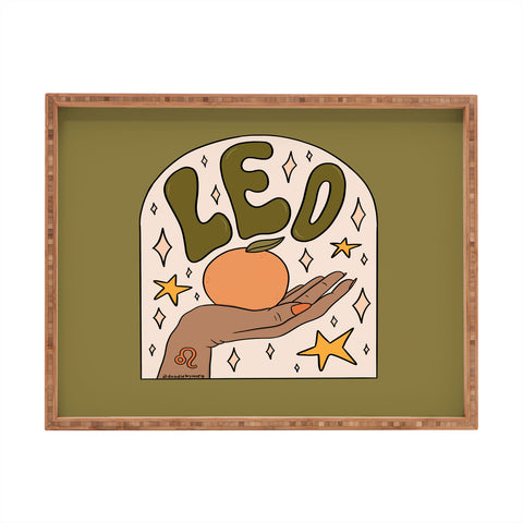 Doodle By Meg Leo Grapefruit Rectangular Tray
