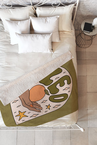 Doodle By Meg Leo Grapefruit Fleece Throw Blanket