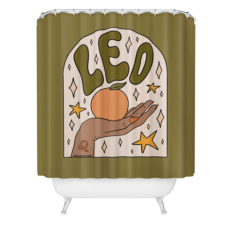 Doodle By Meg Leo Grapefruit Shower Curtain