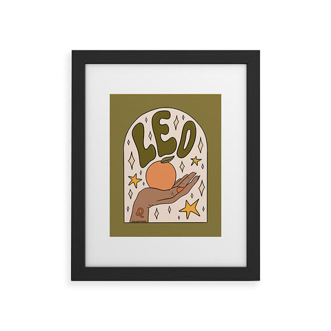 Doodle By Meg Leo Grapefruit Framed Art Print