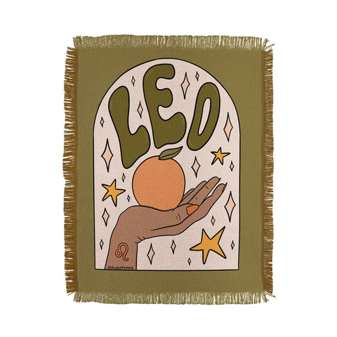 Doodle By Meg Leo Grapefruit Throw Blanket