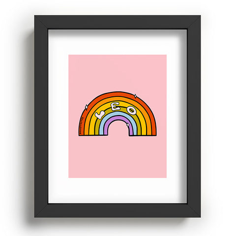 Doodle By Meg Leo Rainbow Recessed Framing Rectangle