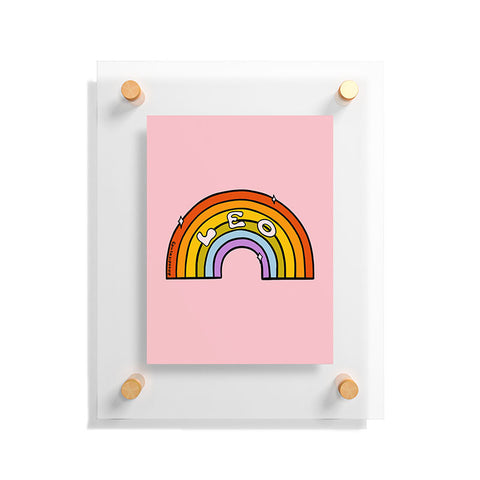 Doodle By Meg Leo Rainbow Floating Acrylic Print